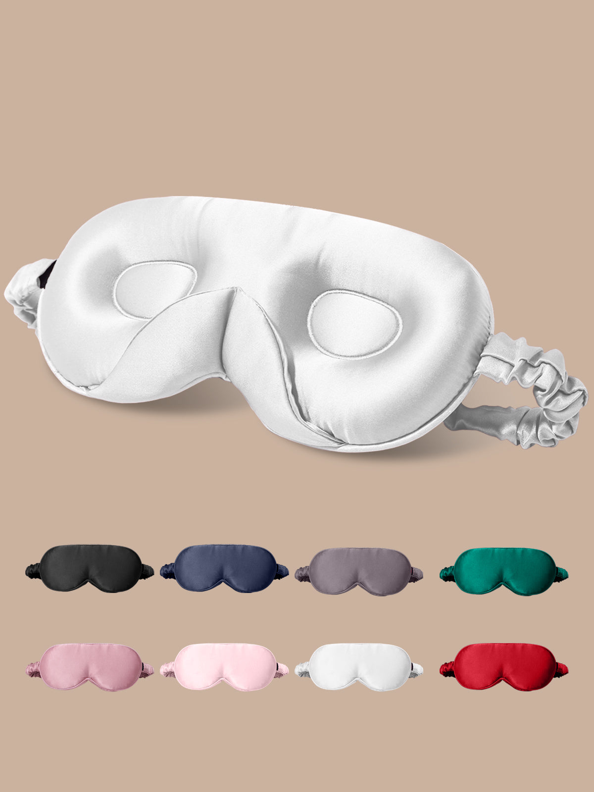 [Hellgrau] SilkSilky-DE Reine Seide Eye Mask 001