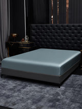 [Graublau] SilkSilky-DE 19Momme Spannbettlaken 001