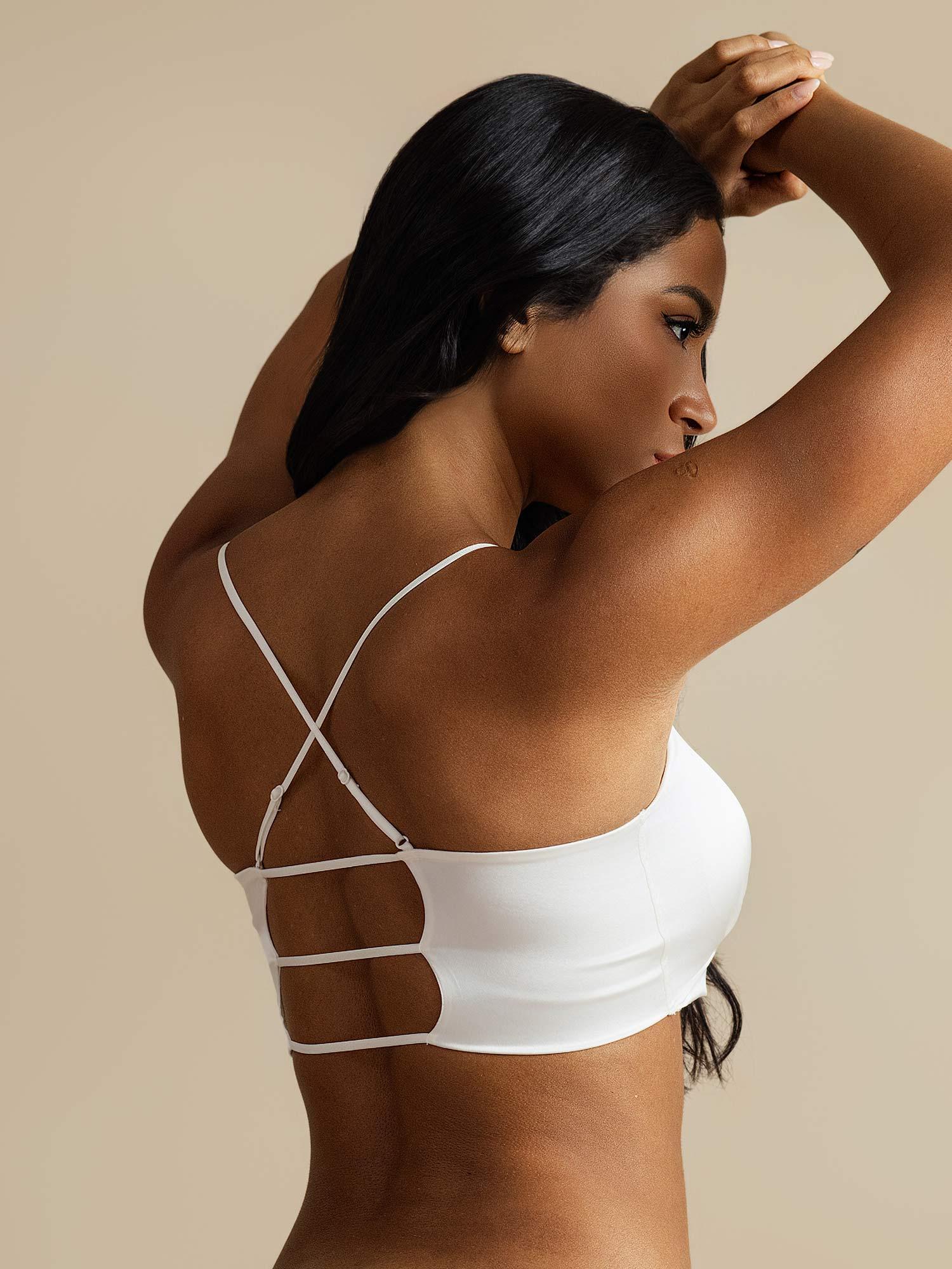 [Weiß] SilkSilky-DE Reine Seide Bra 005