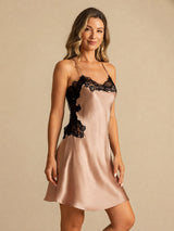 [Toskana] SilkSilky-DE Sleeveless V Neck Nachthemden 005