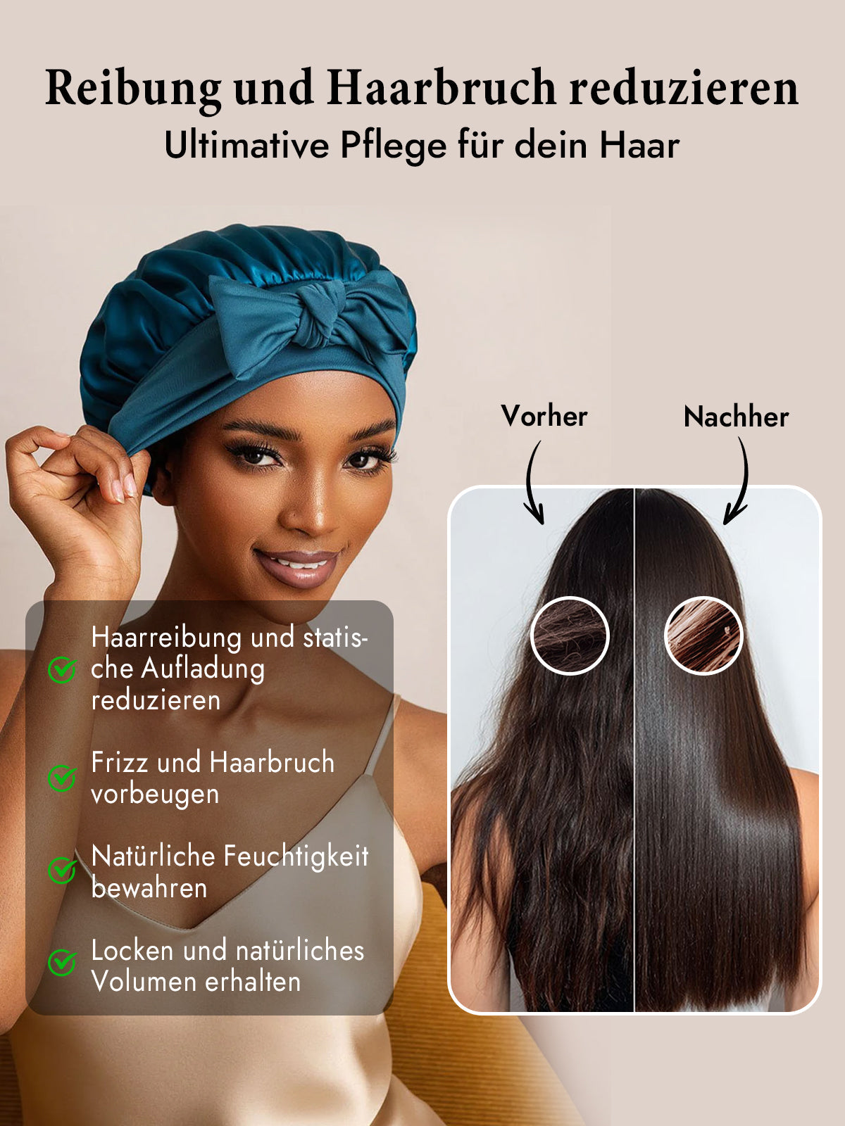 [König Blau] SilkSilky-DE Reine Seide Sleep Cap 003