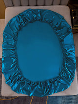 [König Blau] SilkSilky-DE 19Momme Spannbettlaken 003