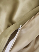 [Beige+Khaki] SilkSilky-DE 22Momme Reine Seide Bedding Set 006,