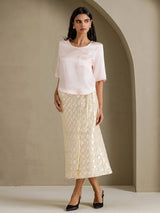 [Rosa] SilkSilky-DE Half Sleeve T-Shirt 006