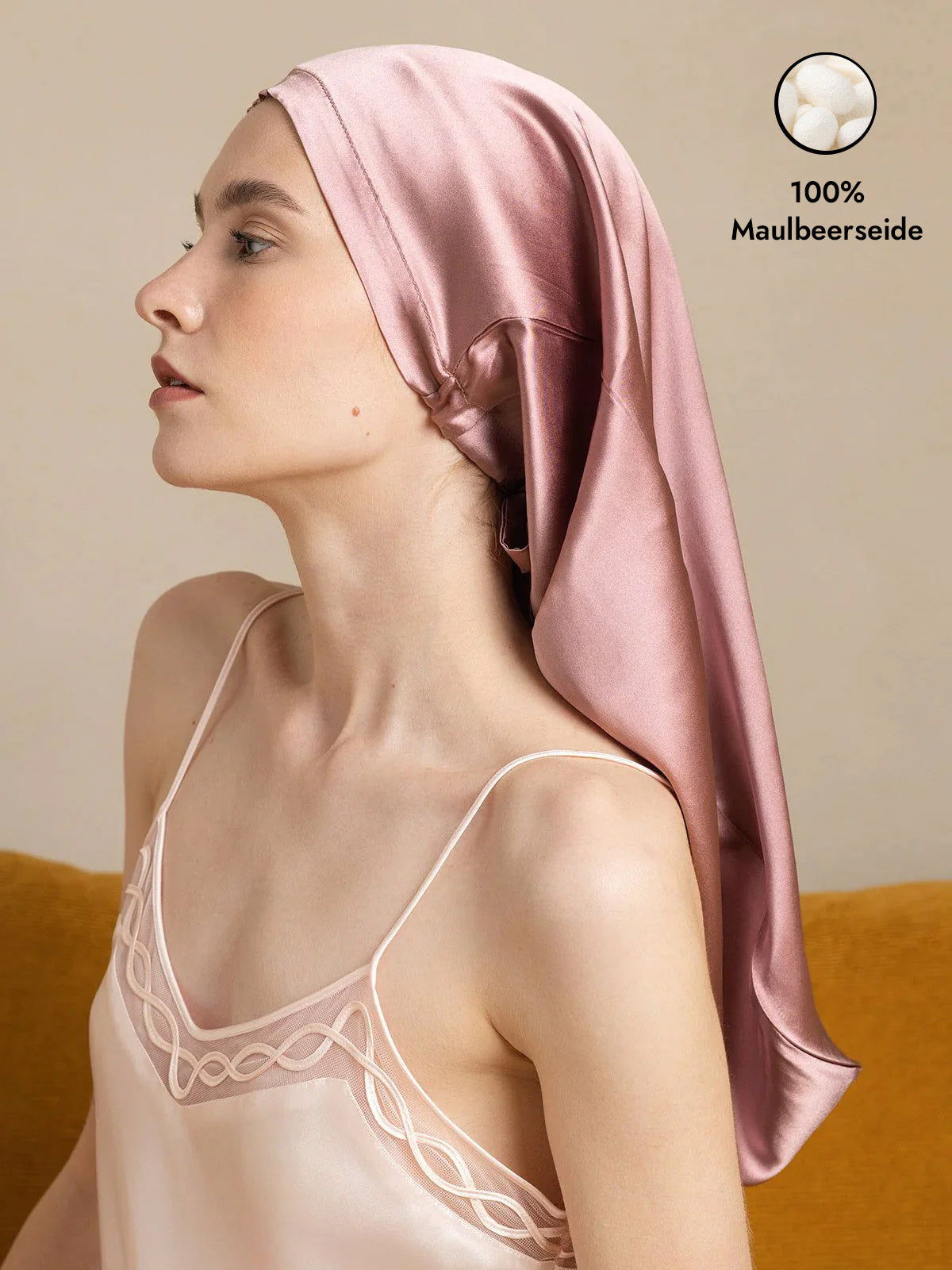 [Blasses Mauve] SilkSilky-DE Schlafmützen 001
