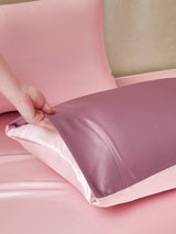 [BlassesMauve+Hellrosa] SilkSilky-DE 25Momme Bettwäsche Sets 005
