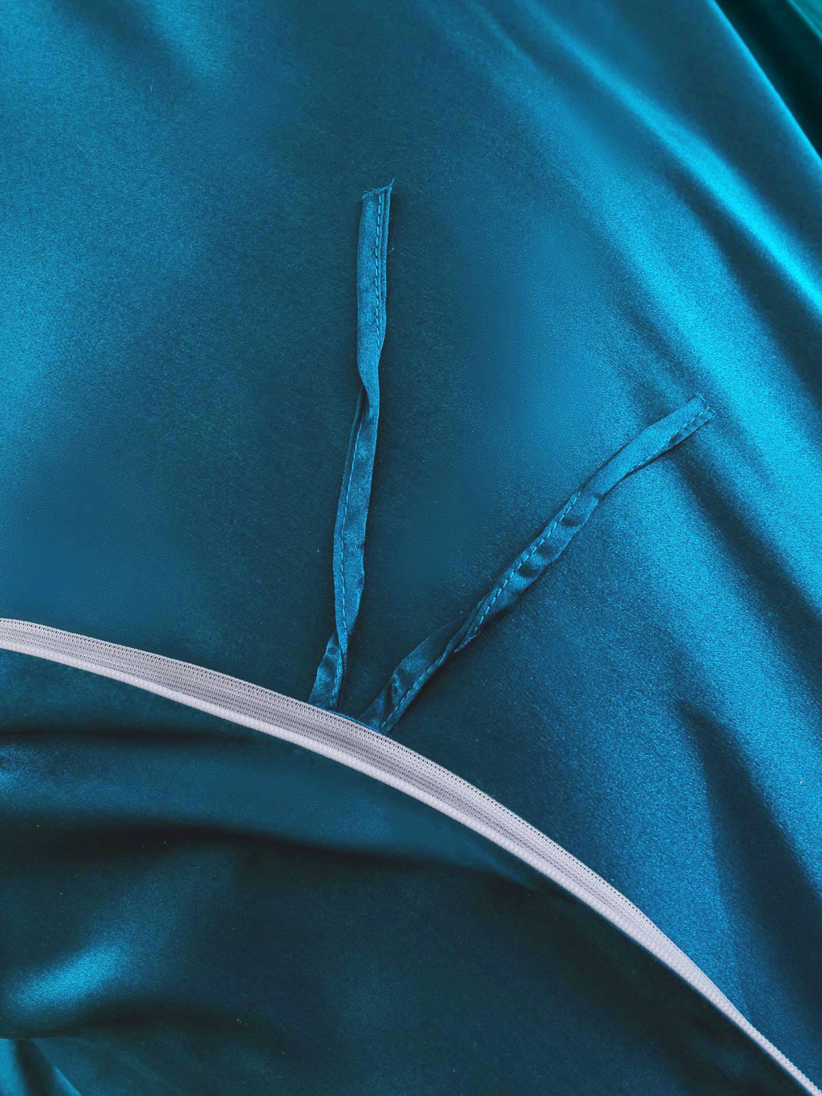 [König Blau] SilkSilky-DE 22Momme Reine Seide Bedding Set 007
