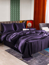 [Dunkelviolett] SilkSilky-DE Bettwäsche Sets 002