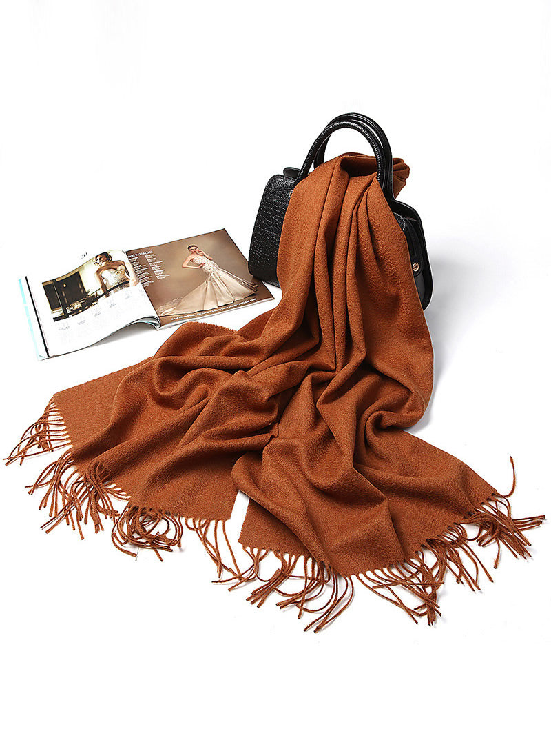 [Braun] SilkSilky-DE Wolle Scarf 005