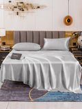 SilkSilky DE 19Momme Reine Seide Bedding Set Silber 002