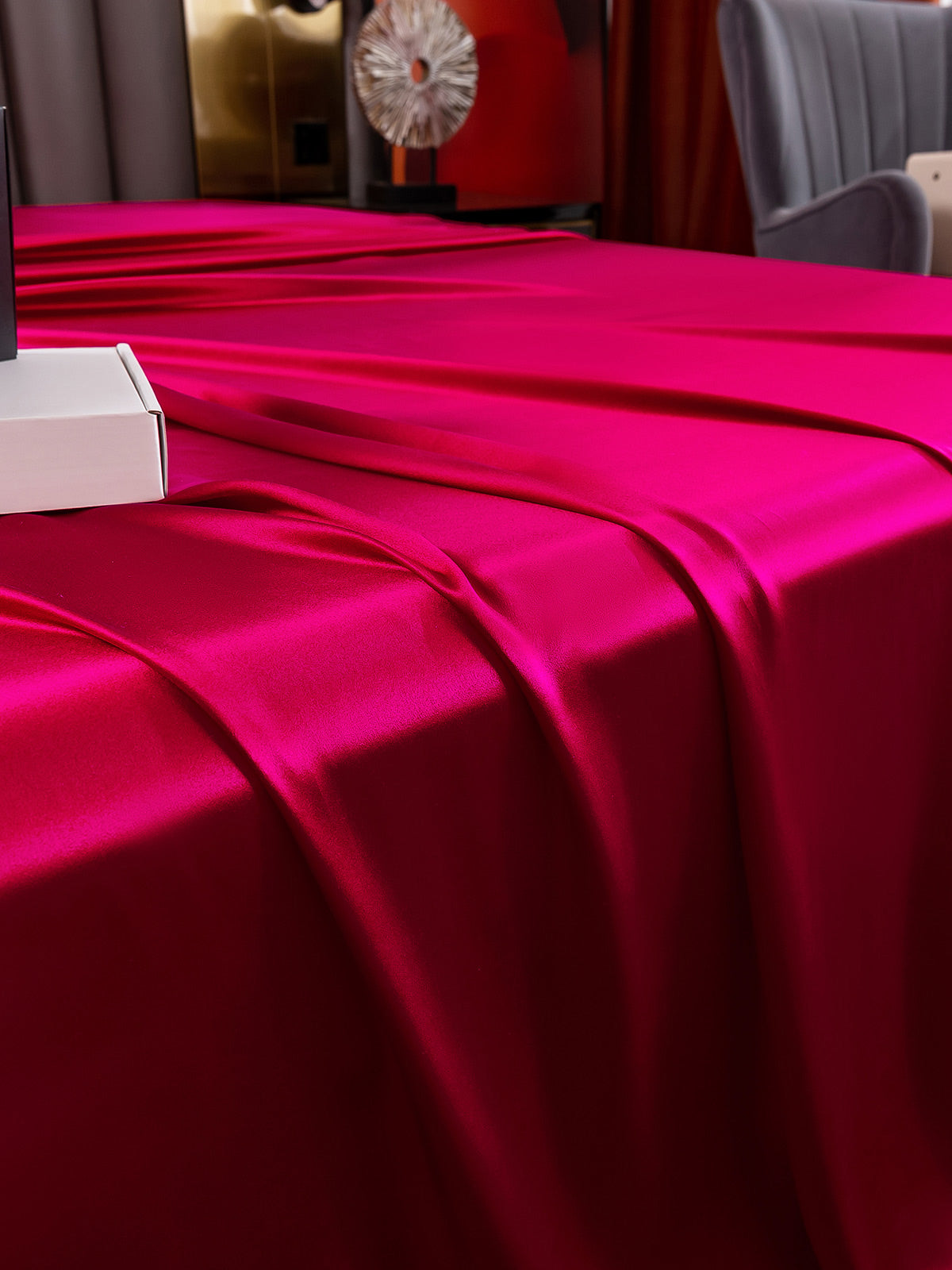 [Rotwein] SilkSilky-DE 25Momme Reine Seide Sheet 004