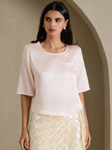 [Rosa] SilkSilky-DE Half Sleeve T-Shirt 003