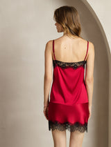 [Rotwein] SilkSilky-DE Spaghetti Strap Cami Top 002