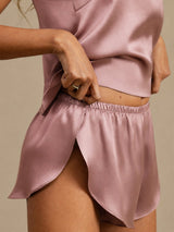 [Blasses Mauve] SilkSilky-DE Spaghetti Strap Camisole-Set 006