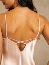 [Rosa] SilkSilky-DE Sleeveless V Neck Nachthemden 005