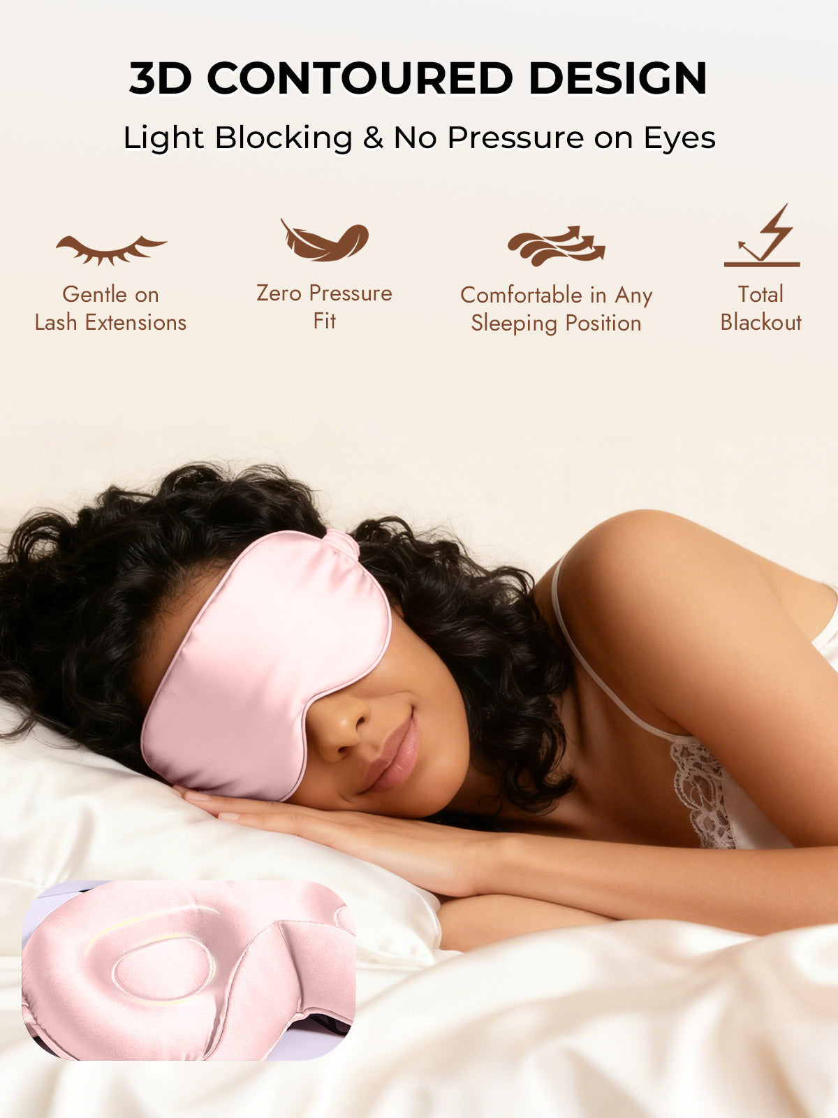 [Rosa] SilkSilky-DE Reine Seide Eye Mask 006