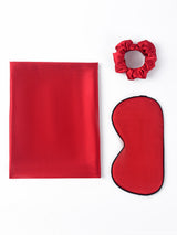 [Rotwein] SilkSilky-DE 19Momme Reine Seide Pillowcase Set 005