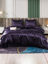 [Dunkelviolett] SilkSilky-DE Bettwäsche Sets 001