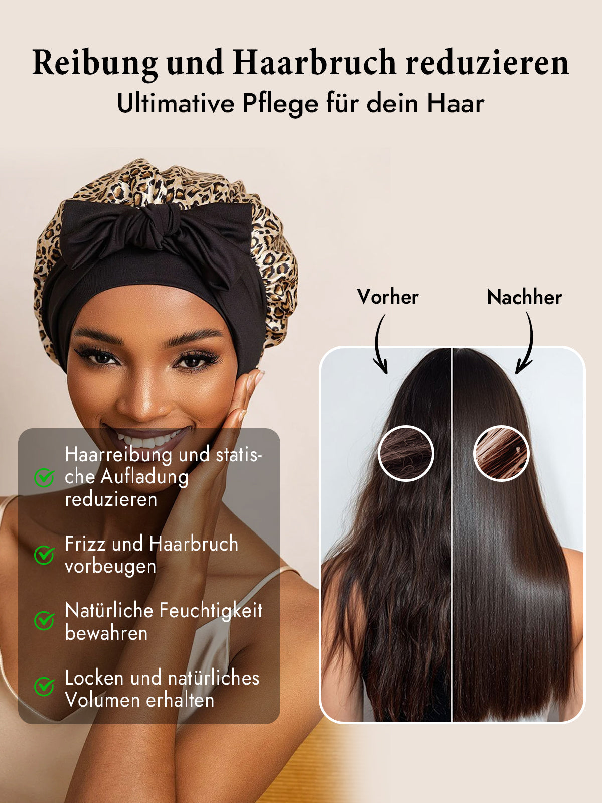 [Leopard] SilkSilky-DE Reine Seide Sleep Cap 003