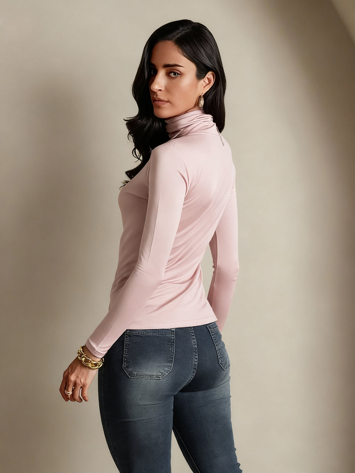 [Korallenrosa] SilkSilky-DE Seide Womens T-Shirt 002,