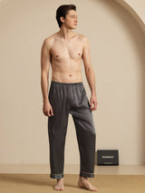 [Schwarzer Ginkgo] SilkSilky-DE Mens Sleep Bottoms 005