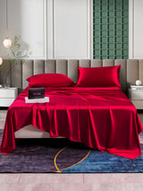 [Rotwein] SilkSilky-DE 25Momme Bettwäsche Sets 002