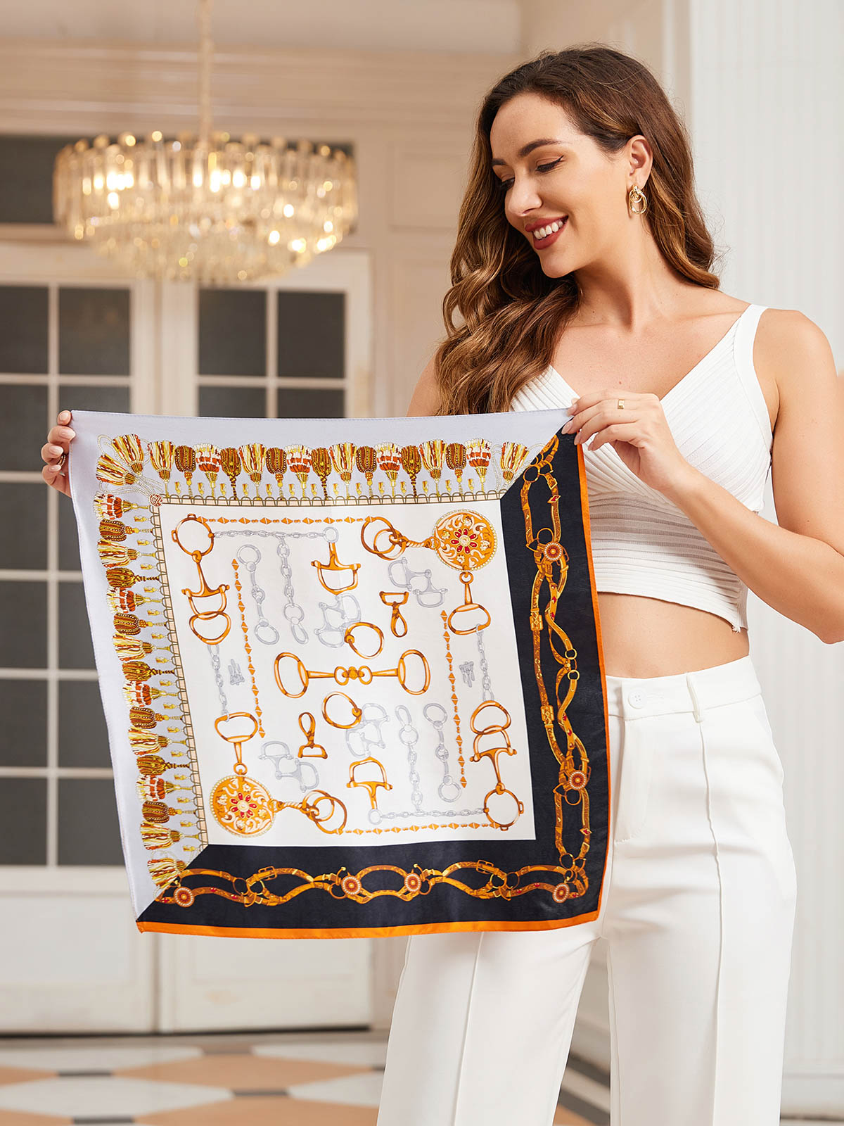 [P038] SilkSilky-DE Reine Seide Scarf 001,