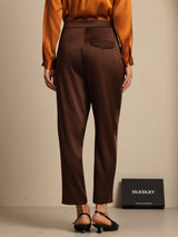 [Dunkle Schokolade] SilkSilky-DE 19Momme Seide Womens Pants 002