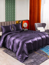 [Dunkelviolett] SilkSilky-DE Bettwäsche Sets 002