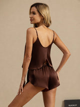 [Braun] SilkSilky-DE Spaghetti Strap Camisole-Set 002