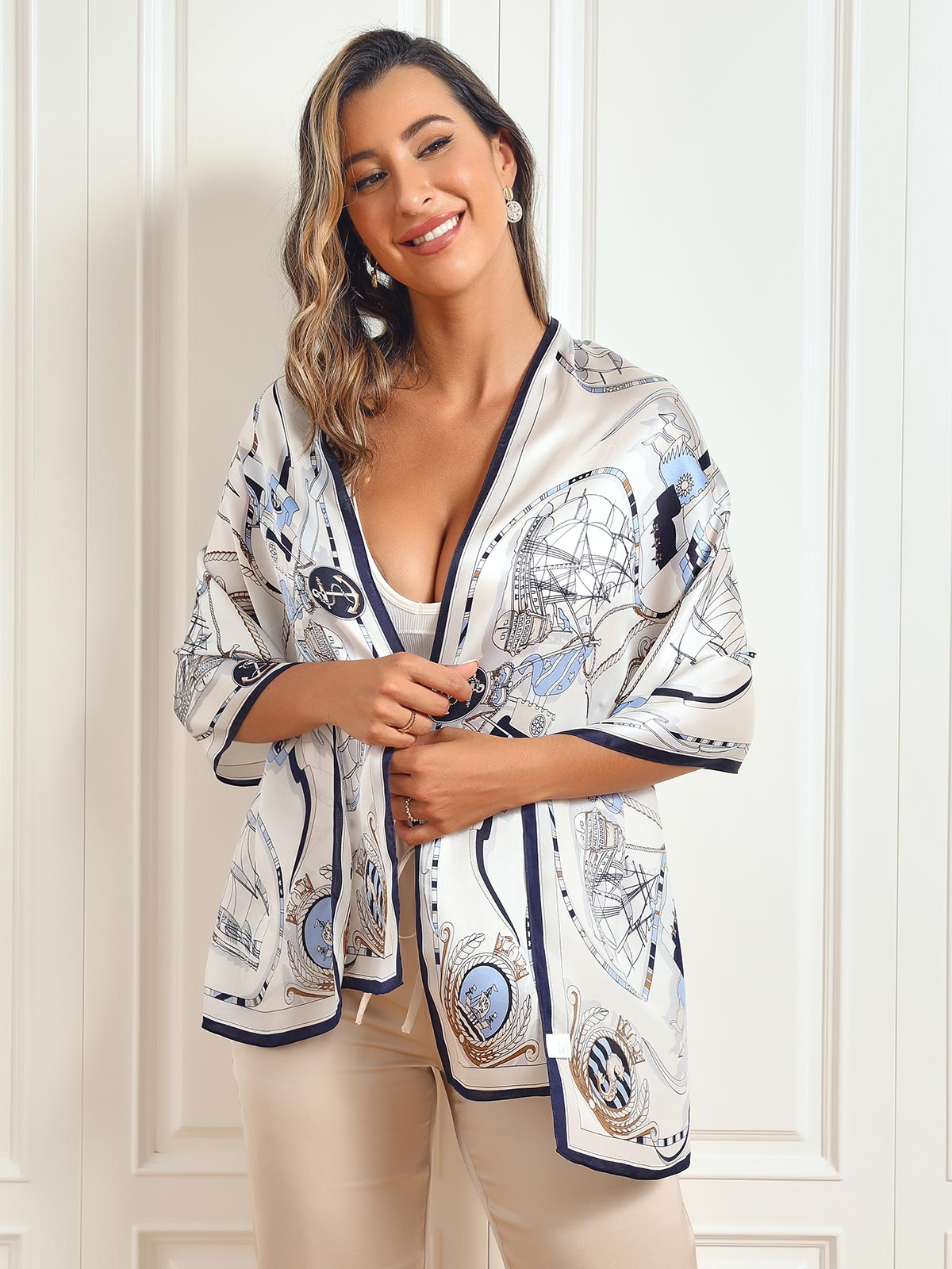 [P023] SilkSilky-DE Reine Seide Scarf 002,