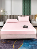 SilkSilky DE 25Momme Reine Seide Bedding Set Rosa 002