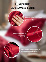[Rotwein] SilkSilky-DE 30Momme Kissenbezüge 002