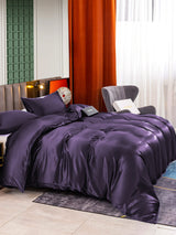 [Dunkelviolett] SilkSilky-DE 22Momme Reine Seide Bedding Set 003,