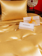 [Champagner] SilkSilky-DE Bettwäsche Sets 005