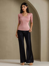 [Cameo Rose] SilkSilky-DE Half Sleeve T-Shirt 007