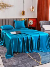 [König Blau] SilkSilky-DE Bettwäsche Sets 002