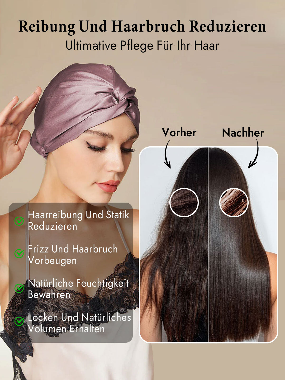 [Blasses Mauve] SilkSilky-DE Schlafmützen 005