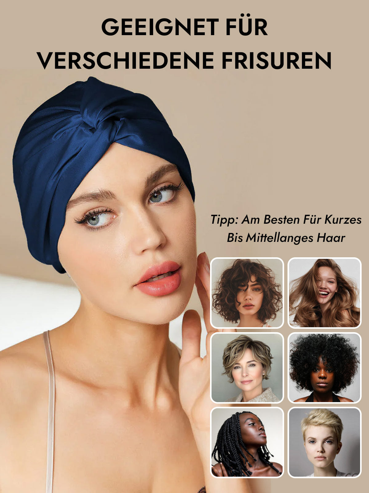 [Dunkelblau] SilkSilky-DE Schlafmützen 007