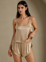 [Champagner Gold] SilkSilky-DE Spaghetti Strap Camisole-Set 008