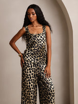 [Leopard] SilkSilky-DE Reine Seide Camisole Set 003,