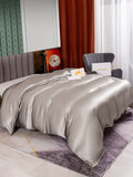 SilkSilky DE 25Momme Reine Seide Duvet Cover Grau 004