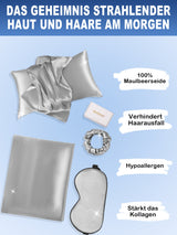 [Silber] SilkSilky-DE 19Momme Reine Seide Pillowcase Set 002