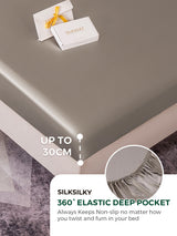 [Grau] SilkSilky-DE 19Momme Bettwäsche Sets 004