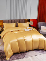 [Champagner] SilkSilky-DE 22Momme Reine Seide Bedding Set 005,