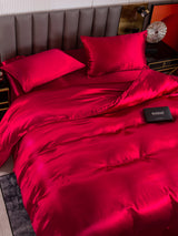 [Rotwein] SilkSilky-DE 19Momme Reine Seide Bedding Set 003