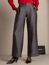 [Grau] SilkSilky-DE 32Momme Wolle Damenhosen 001