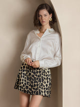 [Weiß] SilkSilky-DE Long Sleeve Lapel Collar Damenhemd 004
