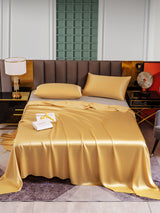 [Champagner] SilkSilky-DE 25Momme Reine Seide Bedding Set 001