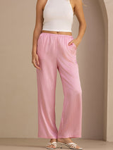 [Rosa Nadelstreifen] SilkSilky-DE Womens Pants 004